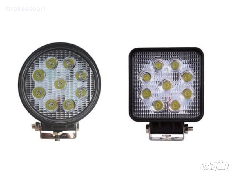 10 броя 60 лв. ПРОМОЦИЯ на Диодни Фарове 27W, Диодни работни лампи, снимка 1