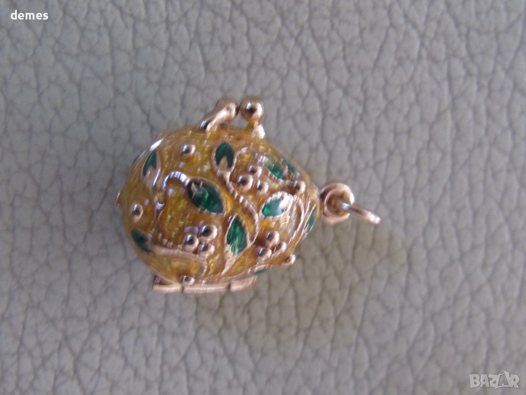 Фино дамско колие-висулка с Яйце Фаберже, ново, снимка 1