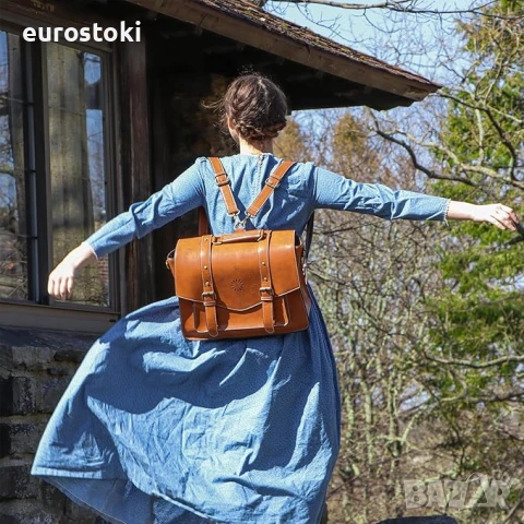 ECOSUSI Раница за жени, чанта за лаптоп тип „куфарче“, веганска кожена чанта, подходяща за 15,6-инчо, снимка 6 - Раници - 51343679