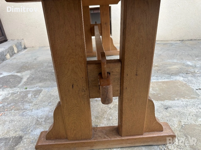 Масивна дъбова маса – 230 см, плот 6 см, снимка 6 - Маси - 53958821