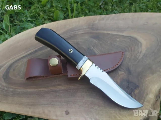 Висококачествен ловен нож стомана D2 с кожена кания,LN406, снимка 4 - Ножове - 50132089