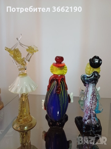 Танцуваща жена и клоуни Мурано, снимка 3 - Колекции - 52911995