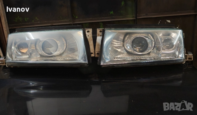 Фарове за Skoda Octavia mk1 фейс с вградени 3" bi-led прожекторни лупи , снимка 3 - Части - 52046206