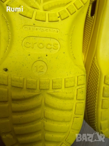 Оригинални жълти чехли Crocs ! 45-46 н, снимка 6 - Мъжки чехли - 46835641