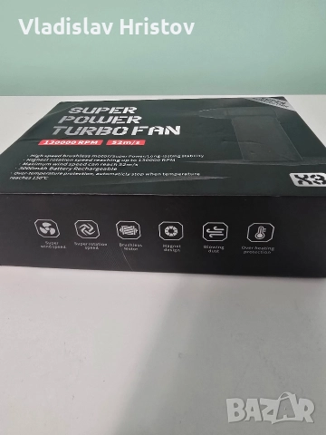 Оригинален Въздушен вентилатор - Turbo Fan X3, снимка 4 - Друга електроника - 52656890