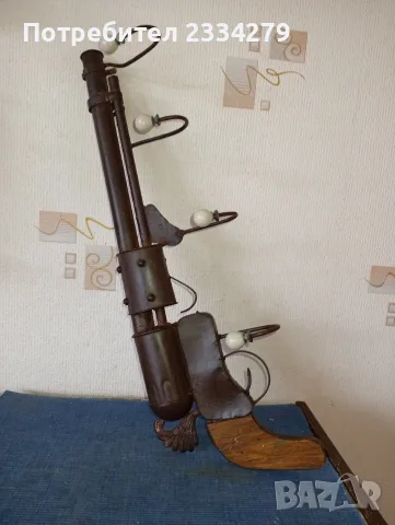 Стара декоративна закачалка с форма на ,,револвер", снимка 4 - Закачалки - 56084327