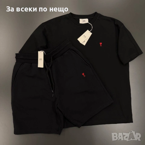 Ami Мъжки Летен Екип Тениска И Къси Панталонки👕🩳Мъжки Къс Комплект Код Mens P.255