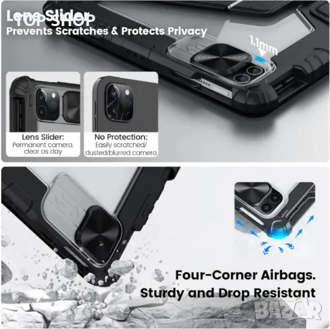 Nillkin за iPad Air 13 инча калъф с клавиатура(M2, 2024),iPad Pro 12.9, снимка 4 - Таблети - 49937973