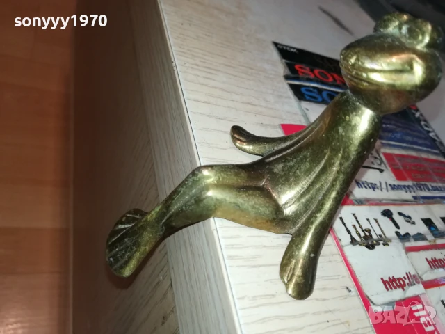 ЖАБА-11СМ-МЕД/МЕСИНГ 1506250902, снимка 4 - Антикварни и старинни предмети - 50669953