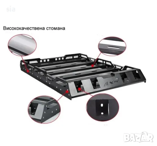 Стоманен багажник за автомобил, Универсален, скара, 3 варианта на размер, снимка 3 - Аксесоари и консумативи - 47686539