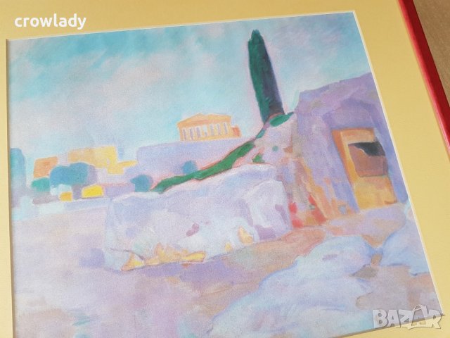 Репродукция пейзаж в Атина като Богород Константин, снимка 4 - Картини - 42311953