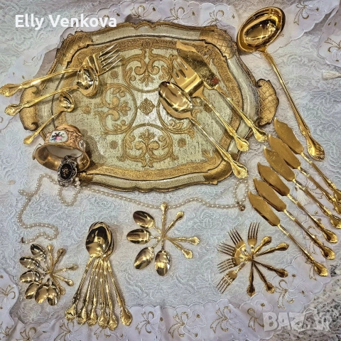 Комплект прибори Solingen с 23/24-каратово златно покритие