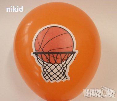 Баскетбол Баскетболисти Баскетболна топка Обикновен надуваем латекс латексов балон парти хелий и газ, снимка 2 - Други - 37587484