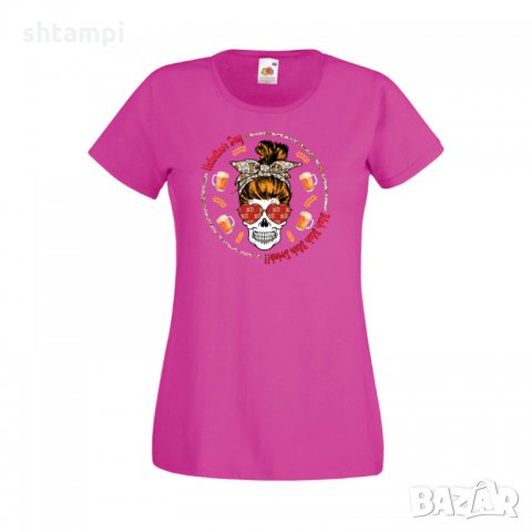 Дамска тениска Свети Валентин Skull Valentine's 14, снимка 5 - Тениски - 35582120