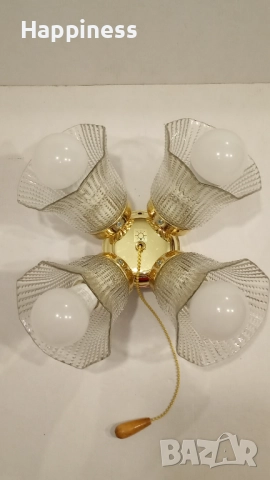 Лампа за таван с 4 Нови LED крушки, снимка 3 - Лампи за таван - 50578938