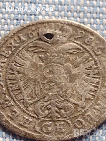 Сребърна монета 3 кройцера 1698г. Леополд първи Прага Свещена Римска Империя 13796, снимка 7 - Нумизматика и бонистика - 42899978
