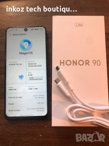 Honor 90 lite 256GB с гаранция, снимка 2 - Телефони с две сим карти - 52812670