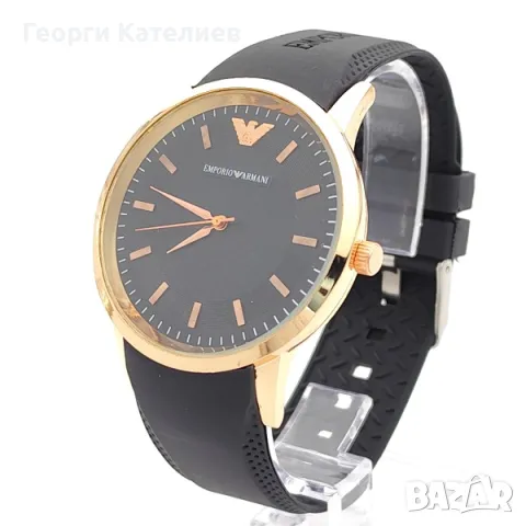 Марков мъжки часовник в черно със силиконова каишка Armani Код на продукта:B-01-105, снимка 3 - Мъжки - 48126067