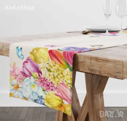 Тишлайфер-140х40 см./покривка с цветя/покривка