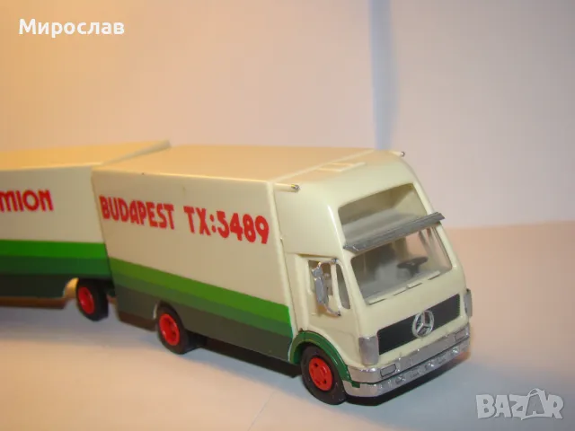 H0 1/87 HERPA MERCEDES BENZ МОДЕЛ ИГРАЧКА КАМИОН КОЛИЧКА, снимка 6 - Колекции - 48383186