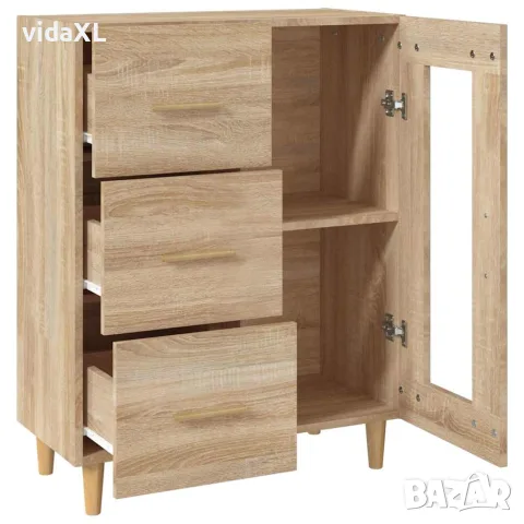 vidaXL Сайдборд, дъб сонома, 69,5x34x90 см, инженерно дърво, снимка 8 - Бюфети - 56148052
