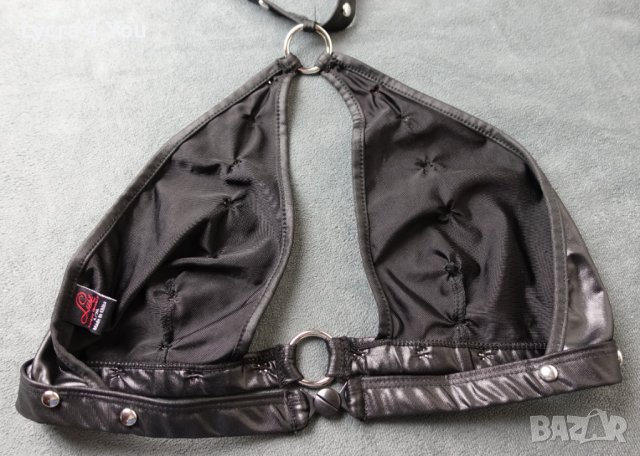 Lust by Teensy Weensy S/M размер (75-80В гръдна) черно бюстие с чокър за врат, снимка 6 - Корсети, бюстиета, топове - 40501490