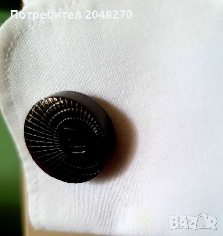 Аngelo Lupico Елегантна Риза 41/42 с Златиста Бродерия и Копчета за Ръкавели на LANKASTER. , снимка 4 - Ризи - 31112314