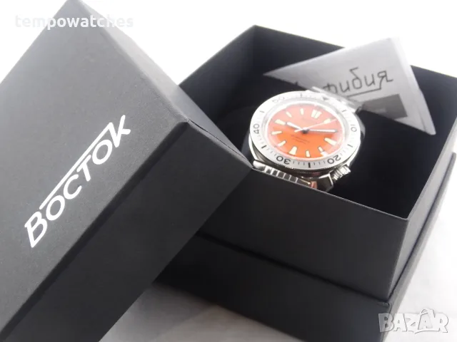 ВОСТОК АМФИБИЯ АВТОМАТИЧЕН-"ЧЕРЕПАХА"-"ORANGE" ref: 70085В, снимка 5 - Мъжки - 48082148
