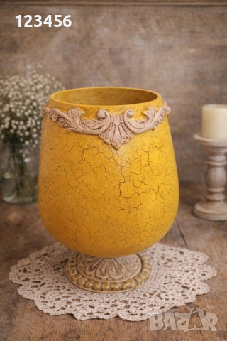 Ръчно декорирана стъклена чаша / кашпа – уникат, снимка 3 - Декорация за дома - 53199280