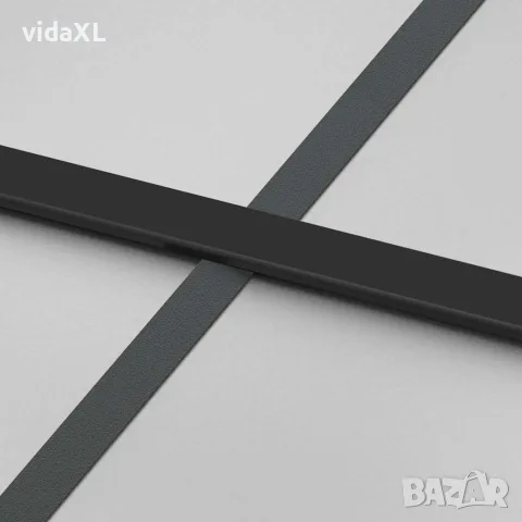 vidaXL Плъзгаща се врата с обков 76x205 см ESG стъкло и алуминий, снимка 6 - Входни врати - 56146980