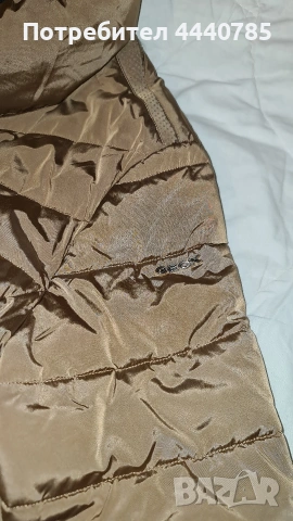 Пухено яке GEOX кафяво- златисто, снимка 3 - Якета - 53077488