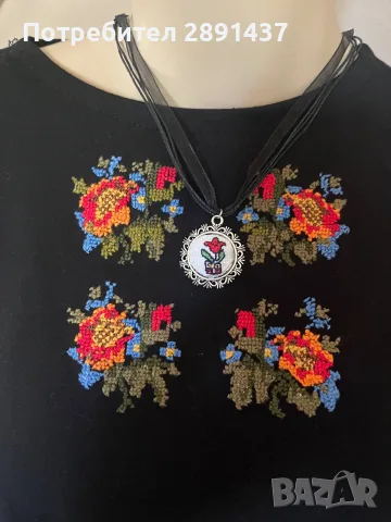 Колие ръчна бродерия 15 €, снимка 7 - Бижутерийни комплекти - 56090336