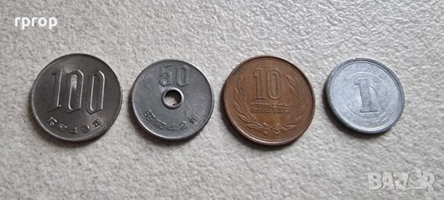 Монети. Япония. 1  ,10 ,50 ,100   йени . 4 бройки., снимка 2 - Нумизматика и бонистика - 32626343