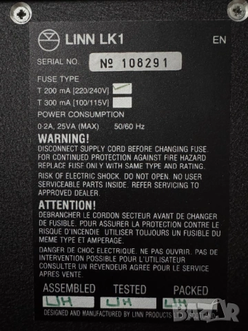 LINN LK1 Предусилвател Phono RIAA MM MC, снимка 6 - Ресийвъри, усилватели, смесителни пултове - 53973022