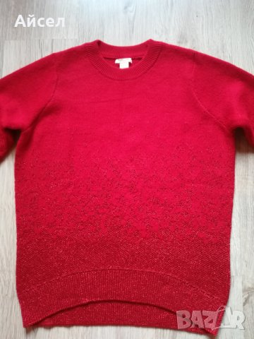 Дамски пуловер марка H&M с бляскави нотки, снимка 2 - Блузи с дълъг ръкав и пуловери - 31233323