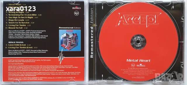 Accept – Metal Heart, снимка 3 - CD дискове - 48379453