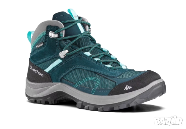 QUECHUA НЕПРОМОКАЕМИ ТУРИСТИЧЕСКИ ОБУВКИ  MH100 MID, ТЮРКОАЗ  номер 39, снимка 2 - Други - 52541921