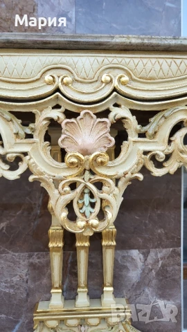 Италианска барокова конзола  014, снимка 2 - Секции и витрини - 51296999