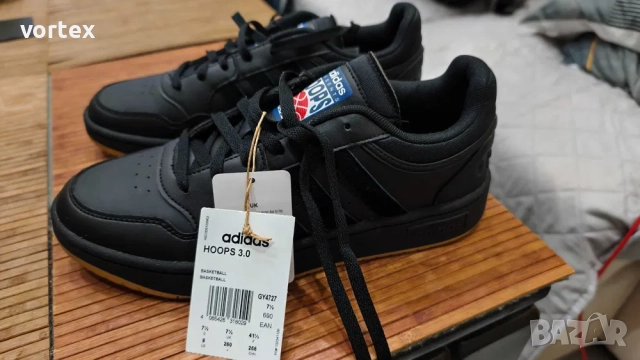 Adidas Hoops 3.0 Черни 41 1/3 номер 26 см стелка, снимка 4 - Маратонки - 52756811