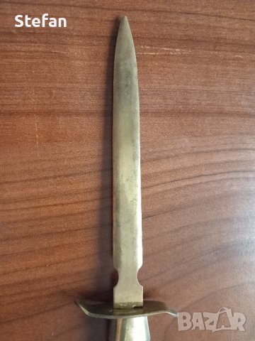 Стар месингов нож за писма, снимка 6 - Антикварни и старинни предмети - 42260748