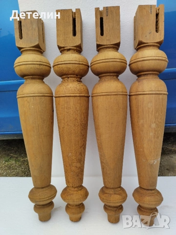 дървени,масивни,струговани крака за маса, снимка 4 - Маси - 53025539