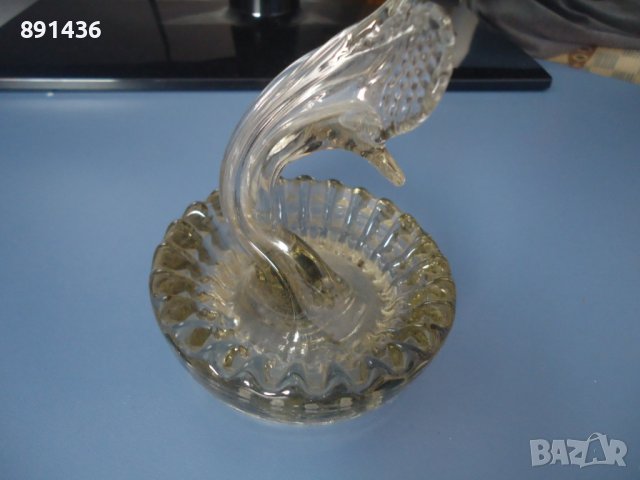 Стар български стъклен пепелник, снимка 3 - Колекции - 37976230