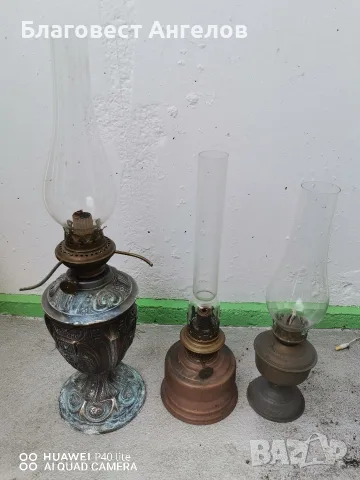 Стари метални газени лампи , снимка 2 - Антикварни и старинни предмети - 56079998
