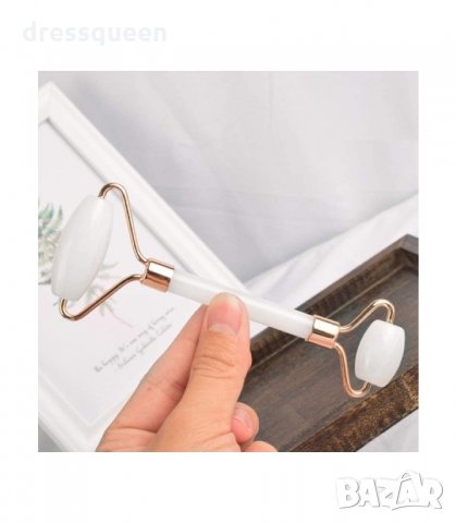 2870 Нефритен ролер за масаж на лице и тяло с две глави, снимка 13 - Масажори - 34267690