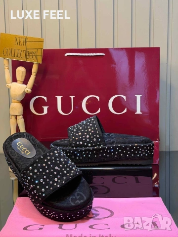 GUCCI ✨Дамски Чехли 36-41, снимка 3 - Чехли - 54282519