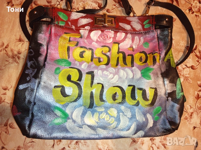 FASHION SHOW Нова Дамска Чанта Изцяло от Естествена Кожа 