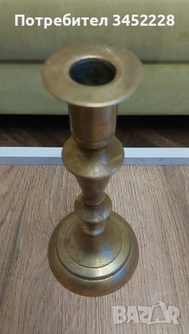 свещник бронз масивен за ценители , снимка 2 - Антикварни и старинни предмети - 52850857