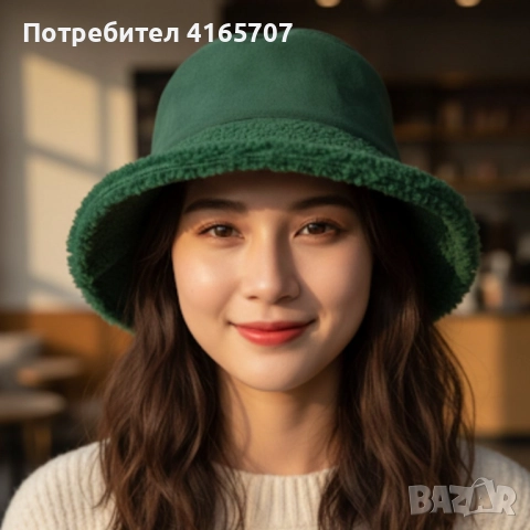 Зимна модна bucket шапка - Топлина, стил и комфорт всеки ден, снимка 3 - Шапки - 52753341