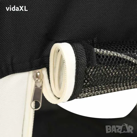 vidaXL Сгъваема кучешка кошара с чанта за носене, черна, 90x90x58 см, снимка 9 - За кучета - 56146251