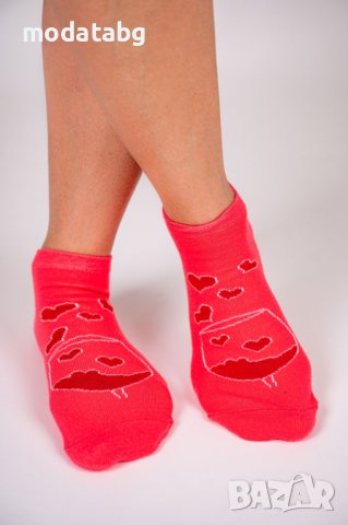 ЧОРАПИ ТЕРЛИК С НАДПИСИ ВИНО ДАМСКИ, снимка 2 - Дамски чорапи - 40859676